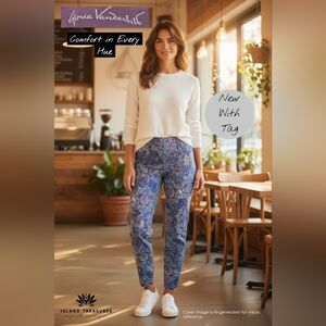 NWT Gloria Vanderbilt "Alexandra" Sz 16 Wild Iris Mid-Rise Strech Ankle Pants